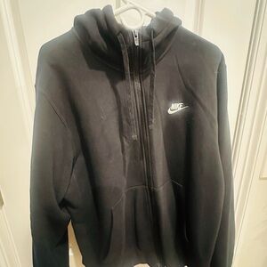 Nike Black Hoodie with White Swoosh Tag